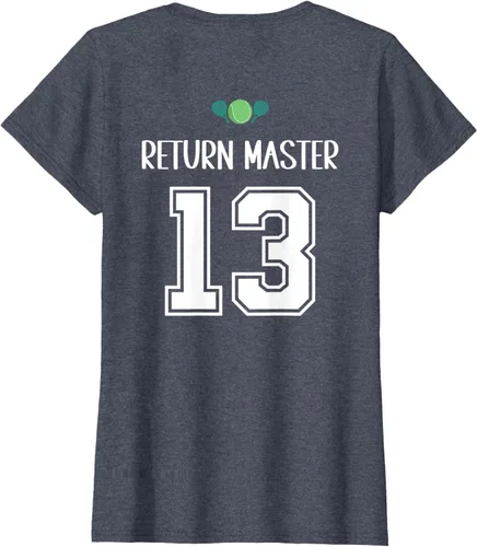 Vista 45 de Camiseta divertida del grupo de tenis de pádel para el equipo de pádel