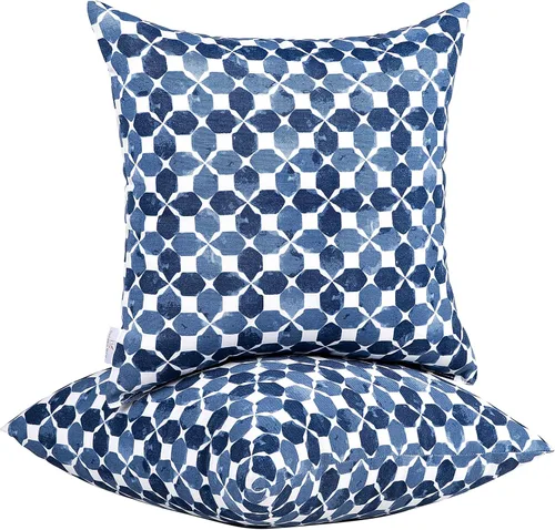 Vista 12 de JMGBird Almohadas impermeables para exteriores de 18 x 18 pulgadas para muebles de patio, cama, sofá y sofá Almohadas de exterior con inserto