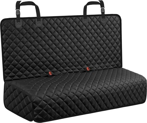 Vista 9 de URPOWER Funda de asiento de coche para perro para asiento trasero Todo negro