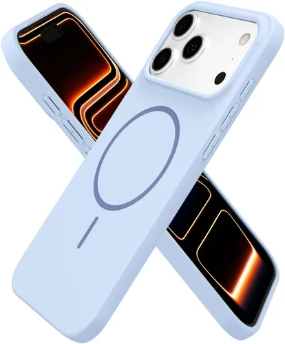 Vista 25 de Oakxco Funda de Silicona Mag Safe para iPhone 12 Pro Max, Funda Magnética Delgada y Fina Compatible con Carga Inalámbrica MagSafe, Bonita Funda