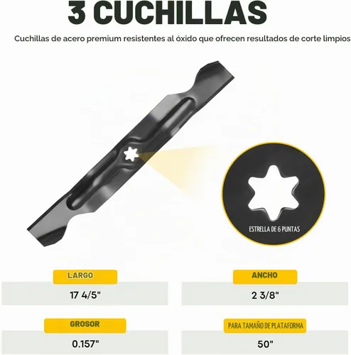 Vista 5 de Kit de husillo de cubierta de 50 pulgadas 618-04126 para Cub Cadet RZT50