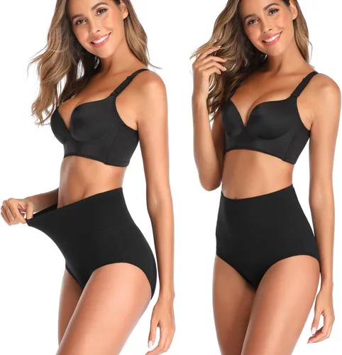 Vista 5 de ANNYISON - pantaletas para mujer de algodón suave, cintura alta, transpirables, unicolor