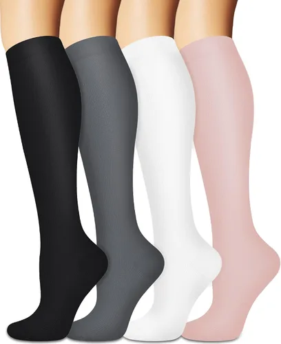 Vista 9 de Calcetines de compresión para mujeres y hombres circulación (3 pares) son el mejor apoyo para correr, atletismo, ciclismo, senderismo