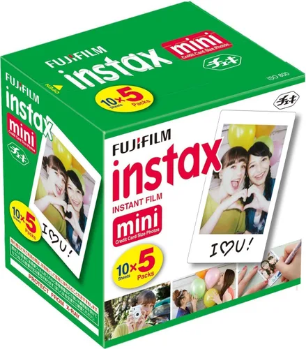 Vista 8 de Fujifilm Película Instax Mini para cámara instantánea con unidad flash USB Sandisk de 32 GB + 2 paquetes mini dobles (40 hojas) y paño de limpieza