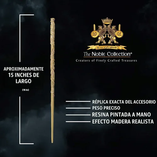 Vista 3 de The Noble Collection Varita de Hermione Granger con caja de varitas Ollivander
