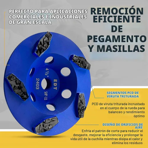 Vista 3 de 4,5" muela abrasiva triturada PCD del microprocesador para el retiro