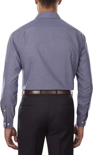 Vista 3 de Tommy Hilfiger Camisa de vestir para hombre, ajuste regular, sin planchado, color liso