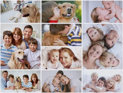 Vista 2 de Lienzo personalizado para pared, collage de múltiples fotos, impresiones personalizadas con tu nombre de imagen para mascotas o familia, póster