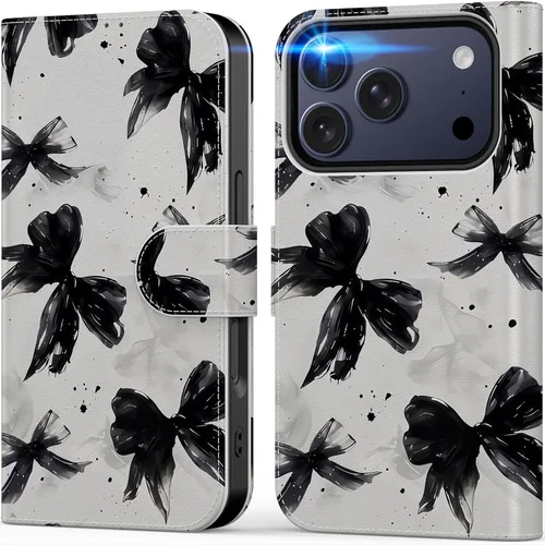 Vista 92 de DEENAKIN Funda tipo cartera para iPhone 15 con tarjetero + clip para efectivo, bloqueo RFID, protección contra caídas de grado militar y obras