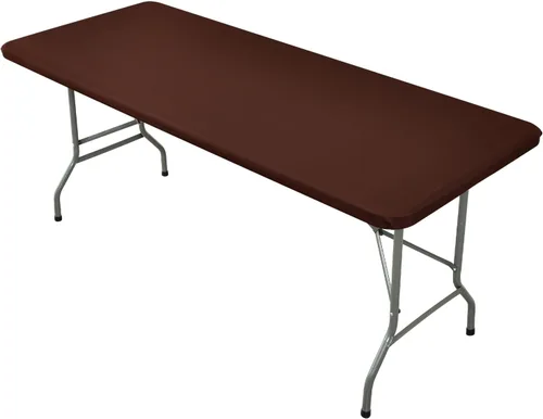 Vista 13 de Mantel Cuadrado Elástico Ajustable, Cubierta de Mesa de Poliéster Resistente al Viento, Mantel Resistente a Rayones y Lavable para Mesas Plegables