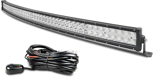 Vista 11 de Willpower Barras de luz LED curvadas de 22 pulgadas, 120 W, combo de inundación puntal, barra LED delgada con arnés de cableado, luces LED