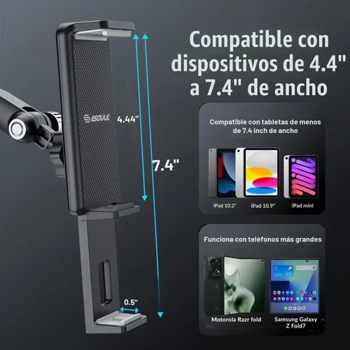 Vista 3 de Soporte universal para salpicadero de parabrisas de coche