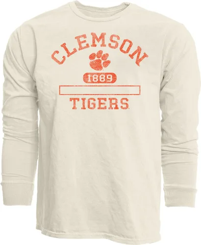 Vista 15 de Blue 84 NCAA Camiseta unisex-adulto de manga larga con licencia oficial de la NCAA, teñida en anillos, color marfil