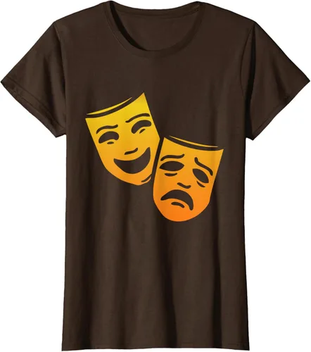 Vista 15 de Comedia y tragedia griega teatro máscaras camiseta