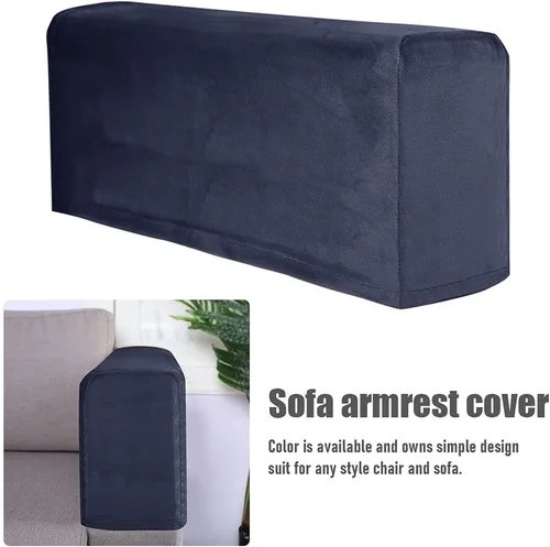 Vista 8 de Funda para reposabrazos de sofá, 2 fundas elásticas para sillas, sofá, sillón, fundas para sillón reclinable (azul marino)