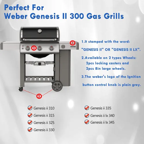 Vista 4 de Genesis II E-310 Barras aromatizantes Piezas de repuesto para Weber Genesis ii E310 ii E-325s ii E-315 ii E-330 ii E-330 ii S-310 Genesis 2 E-310