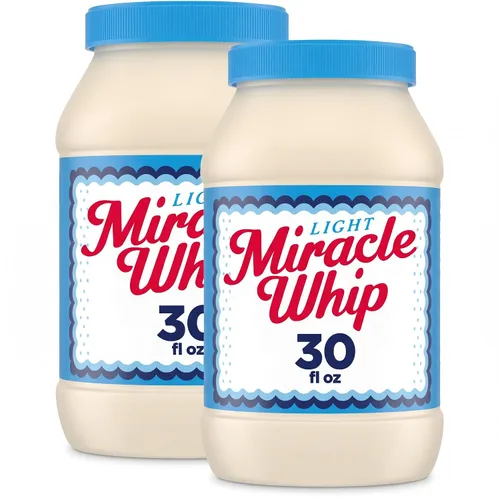Vista 11 de Miracle Whip Mayo-like Dressing, Light, 30 fl oz Jar Flavorful Dressing That Tastes Like Light Mayonnaise, Rich & Creamy for Spreading, Dipping &