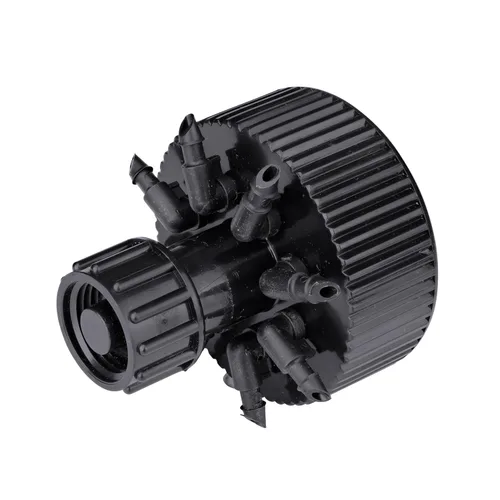 Vista 3 de Raindrip 13800UB, burbujeador ajustable de ocho salidas Hydro-Port, emisores de riego por goteo para sistemas de jardinería de riego por goteo