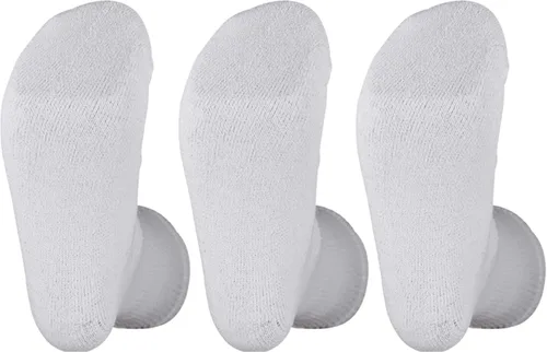 Vista 3 de Personal Touch Calcetines Diabetic Crew para hombre, 3 pares (10-13, blanco)