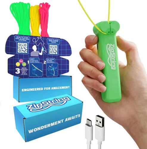 Vista 12 de ZipString Original - Como se ve en Shark Tank - Juguete clásico de lanzador de cuerda, perfecto para niños y adultos - Lanza un lazo de cuerda