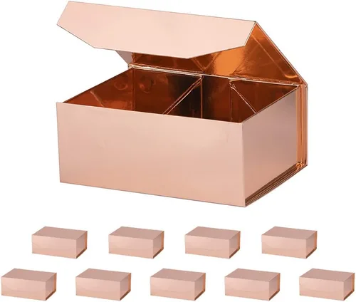 Vista 18 de Caja de regalo negra con tapa de 12 x 8 x 2.5 pulgadas, caja de regalo magnética para envolver, caja de regalo a granel para regalo, grano de malla