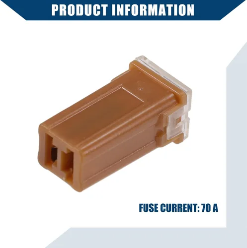 Vista 7 de Fusibles de micro cartucho de 70 A/FMM interior del motor Fusibles tipo caja M para coche camión, metal plástico duradero, 10 unidades, marrón