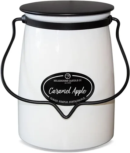 Vista 34 de Milkhouse Candle Company Apple Strudel - Vela de soja – Canela Manzana Aroma de vainilla – Tarro de crema de 5 onzas con tapa, más de 35 horas