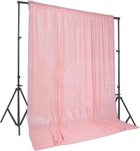 Vista 13 de PartyDelight Cortinas de Fondo de Lentejuelas 2 Paneles Negro 5 Pies x 10 Pies Telón de Fondo para Fotografía Cortina de Boda Eventos Especiales