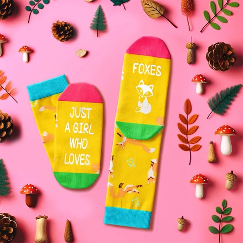 Vista 2 de Zmart Funny Rubber Duck Gifts Dinosaur Pig Goat Gifts For Women, Duck Dino Piggy Socks Girls