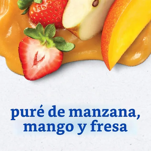 Vista 4 de Gerber Stage 2 - Bolsa de puré de manzana y mango y fresa, 3.5 onzas
