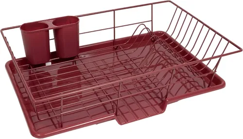 Vista 19 de Sweet Home Collection - Escurridor de platos y soporte para utensilios fáciles de usar