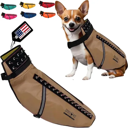 Vista 32 de CoyoteVest Chaleco Protector de Arnés para Perro, Accesorios Reflectantes para Perro con Picos para Proteger a tu Mascota de Ataques de Rapaces