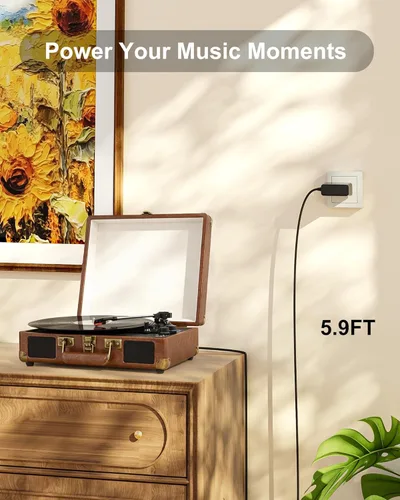 Vista 2 de VHBW Adaptador de 5 V CA/CC para Victrola Journey Reproductor de discos portátil de maleta VSC-550BT - Compatible con FJ-SW0501500DU - Pieza