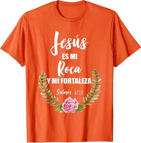 Vista 13 de Jesus ES Mi Roca - Camiseta con versículo bíblico cristiano español Salmos Asphalt Grey