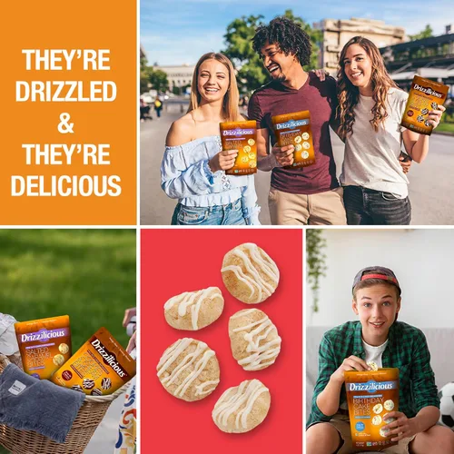 Vista 7 de Drizzilicious Mini tortas de arroz con remolino de canela - Crisps de arroz, aperitivo saludable para adultos y niños, tortas de arroz saborizadas