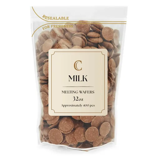 Vista 14 de Merckens - Bolsa de obleas de chocolate para derretir a granel, perfecta para sumergir, postres, hornear y más (1 libra, verde claro) (paquete de 3)