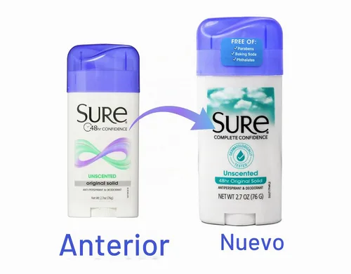 Vista 2 de Sure Desodorante antitranspirante sólido original sin perfume, 2.70 onzas (paquete de 6)