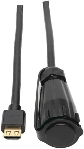 Vista 3 de Tripp Lite Cable HDMI de alta velocidad con conector IP67 protegido (M/HDMI industrial, Ethernet, 4K, 3 pies (P569-003-IND)