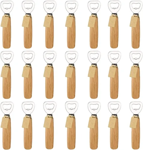 Vista 8 de Abrebotellas de camarero, abrebotellas de cerveza, sidra, refrescos, mango de madera de mano (juego de 14)