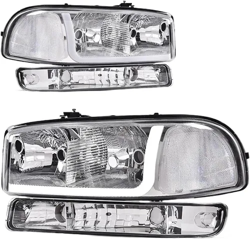 Vista 13 de Conjunto de faros LED DRL PIT66 para GMC Sierra 1999-2007, Yukon 00-06