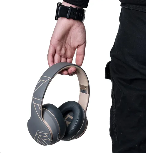 Vista 7 de PowerLocus Auriculares inalámbricos Bluetooth sobre la oreja con micrófono, tiempo de reproducción de 50 horas, sonido estéreo de alta fidelidad