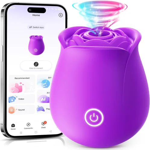 Vista 9 de Vibrador de rosa juguete sexual para mujeres - Neworld vibrador de aleteo 2EN1, juguete de rosa, 9 modos de golpeteo y succión, juguetes adultos
