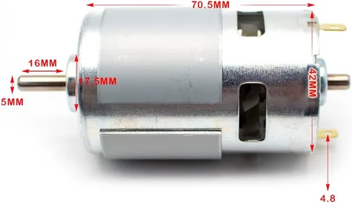 Vista 3 de DIY Cortacésped Set DC 12V 775 Motor Manganeso Acero Hoja Jardín Cortadora Herramientas Mini Hierba Cortadora