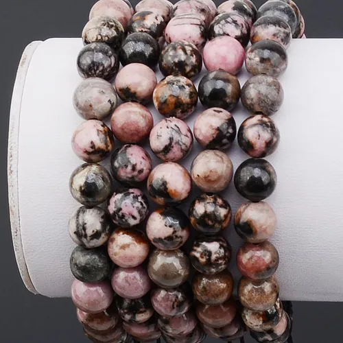 Vista 3 de Massive Beads - Pulsera de cuentas de cristales de macramé con poder curativo natural, unisex, ajustable, 516 pulgadas (8 mm)