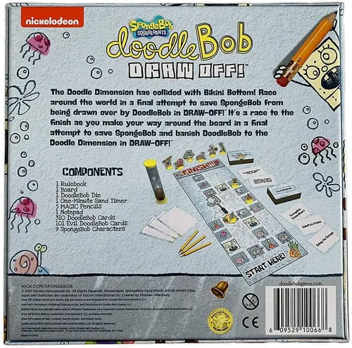 Vista 3 de Nickelodeon Bob Esponja Doodlebob Juego de mesa