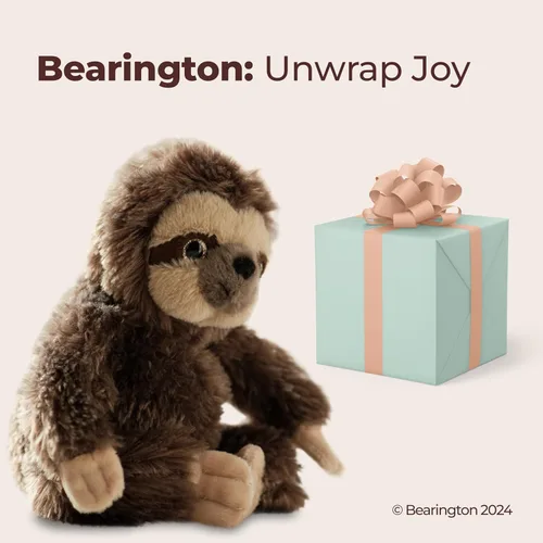 Vista 5 de Bearington Perezoso de Peluche Animal de Peluche Perezoso Juguete de Peluche Peluches de la Selva para Adolescentes, Niños, Chicos y Chicas