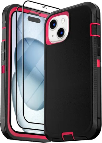 Vista 11 de Funda para iPhone 15 Pro Max (6.7 pulgadas), con 2 protectores de pantalla de vidrio templado