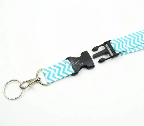 Vista 4 de Breakaway Wave - Cordón de tela para cuello Chevron con hebilla desmontable (aguamarina)