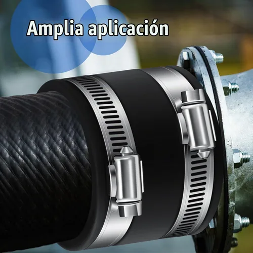 Vista 6 de Minatee 2 manguitos flexibles de control de polvo de 2-1/2 pulgadas con abrazaderas de manguera de acero inoxidable, acoplamiento flexible de PVC