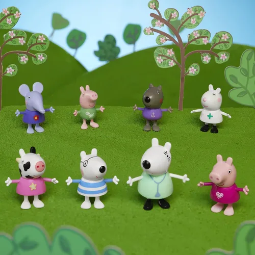 Vista 3 de Peppa Pig Paquete de figuras de Dr. Polar Bear Calls On Peppa and Friends, incluye 8 figuras, juguetes preescolares, a partir de 3 años